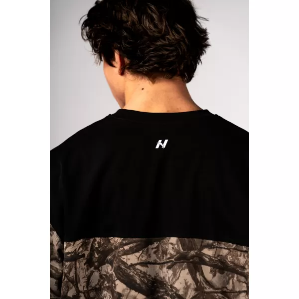  NEBBIA Oversized tričko POWER 898 LIGHT BROWN CAMO 