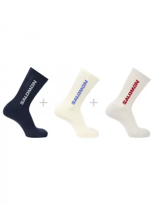Ponožky SALOMON EVERYDAY CREW 3-PACK LC2911100 SPELLBOUND/VANILLA ICE/LUNAR ROCK