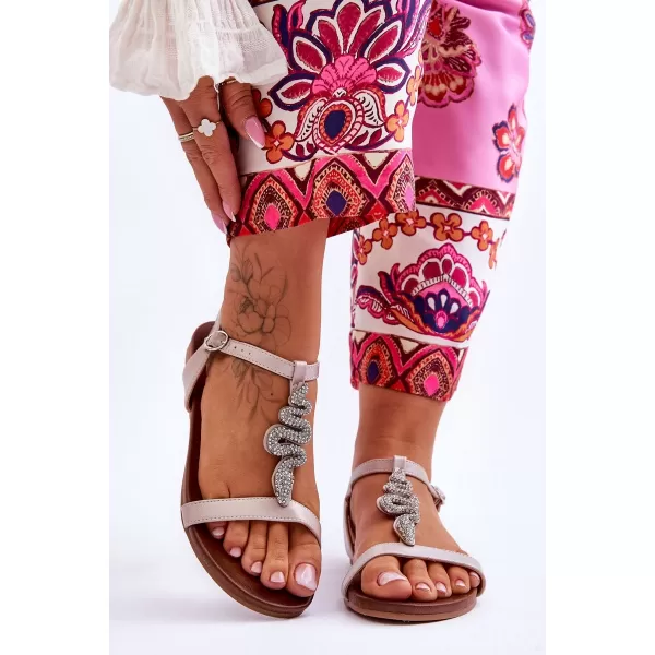  Dámské sandály S.BARSKI KV-5541-42 BEIGE 