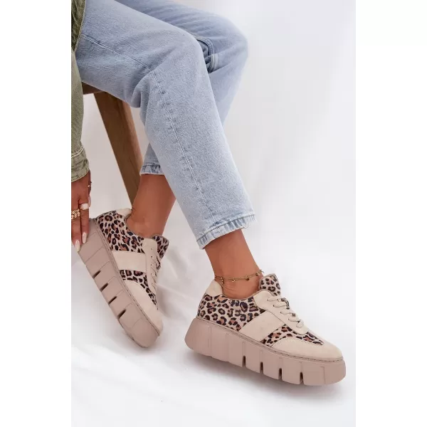  Dámské tenisky VINCEZA LEOPARDO BEIGE 