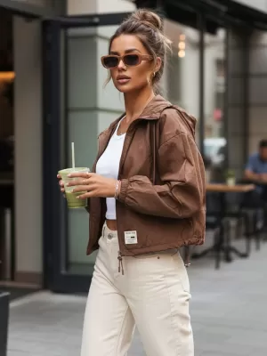 Dámská bunda DSTREET KARAMELOVÁ