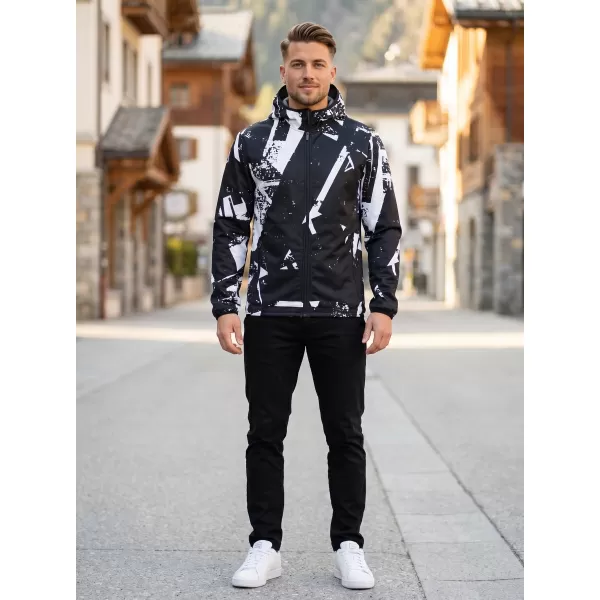  Pánská softshellová bunda premium ALTISPORT VOJ/ALM079JACK01 ČERNOBÍLÁ 