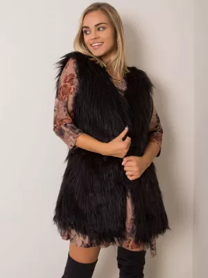 Dámská vesta WOOL FASHION ITALIA AT-KZ-3501-1.13P NOIRE