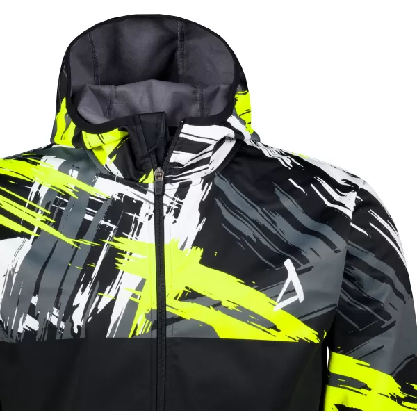  Pánská softshellová bunda premium ALTISPORT VOJ/ALM039JACK01 ČERNOŽLUTÁ 