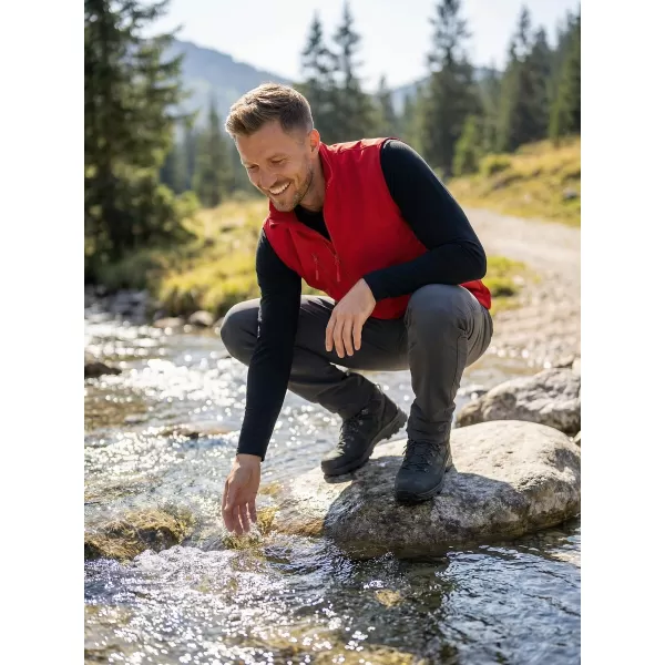 Pánská softshellová vesta ALTISPORT NoPrint NP/ALM865 ČERVENÁ 