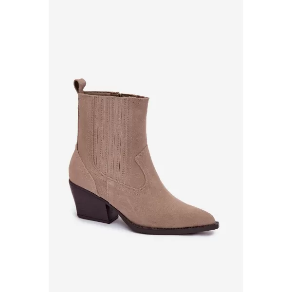  Dámské boty na podpatku BOTO DYLIRA 40941 BEIGE 
