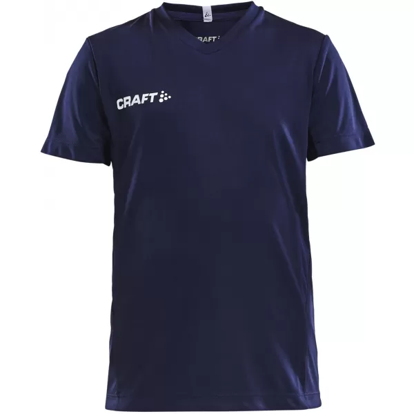  Dětské sportovní tričko s výstřihem do V CRAFT TW Squad Go Jersey Solid Jr NÁMOŘNÍ MODRÁ 