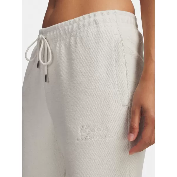  Dámské tepláky UNDER ARMOUR ICON TERRY VARSITY JOGGER 6004858-110 BÍLÁ 
