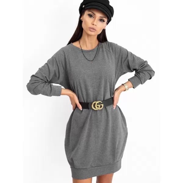  Dámské šaty BASIC FEEL GOOD RV-TU-5184.93P DARK GREY 