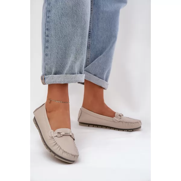  Dámské mokasíny S.BARSKI LR51-547 BEIGE 