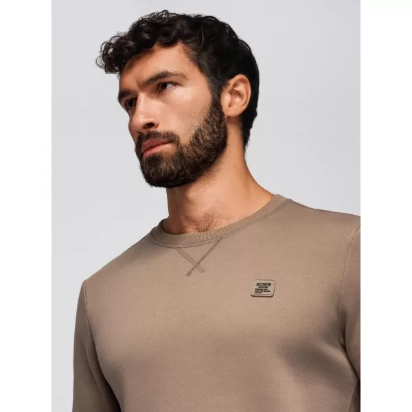  Pánská mikina OMBRE OM-SSNZ-0243 LIGHT BROWN 