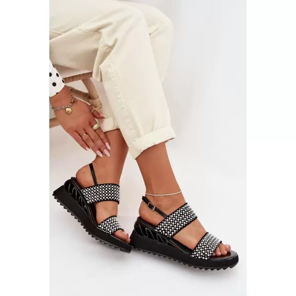  Dámské sandály D&A CR61-3067 BLACK 