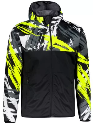 Pánská softshellová bunda premium ALTISPORT VOJ/ALM039JACK01 ČERNOŽLUTÁ