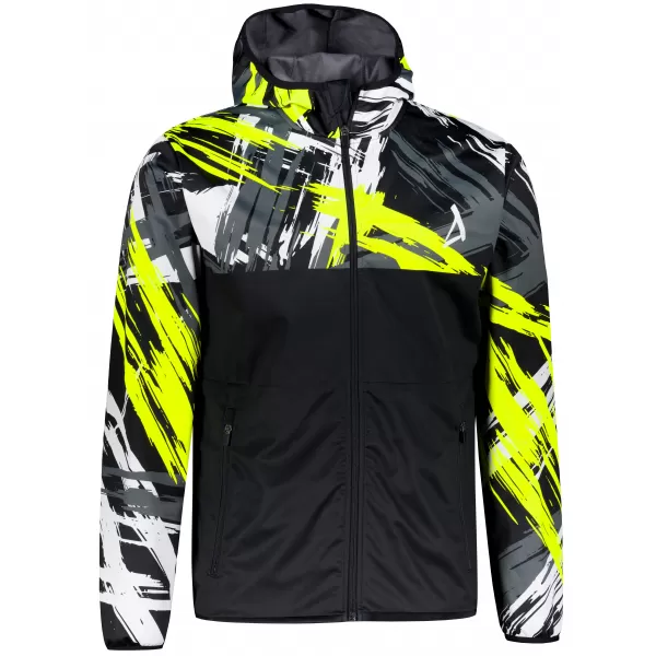  Pánská softshellová bunda premium ALTISPORT VOJ/ALM039JACK01 ČERNOŽLUTÁ 