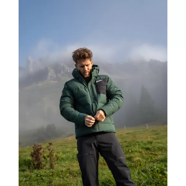  Pánská zimní bunda NORDBLANC BRAMBLE NBWJM8258 TMAVĚ ZELENÁ 