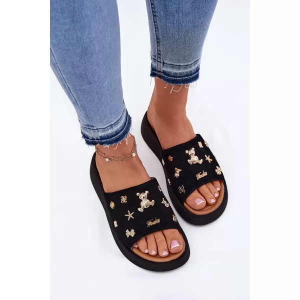 Dámské pantofle VINCEZA 66741 BLACK 