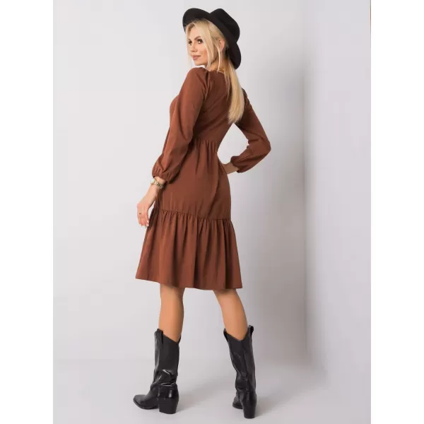 Dámské šaty RUE PARIS RV-SK-5832.18X BROWN 