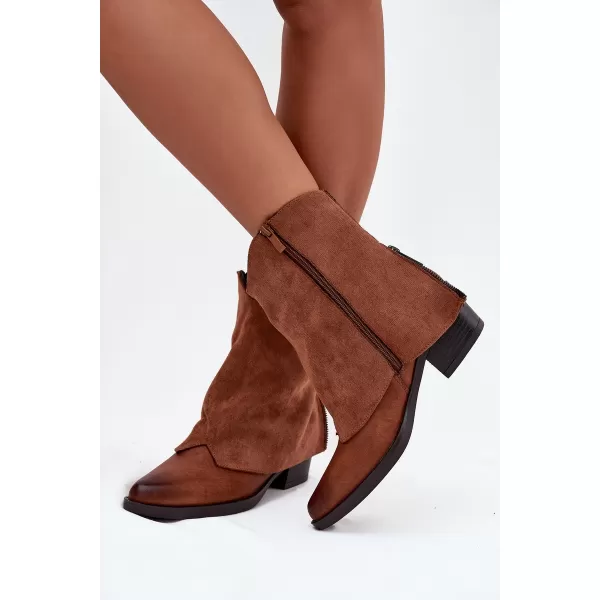  Dámské boty na podpatku BOTO SYLVETTE 39097 CAMEL 