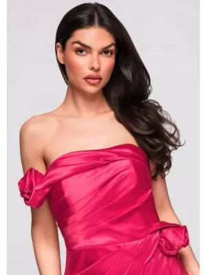 Dámské šaty LARICA LA-OM-DLR278 FUCHSIA