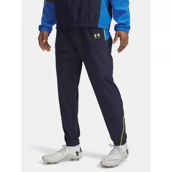  Pánské sportovní kalhoty UNDER ARMOUR M CHALLENGER WARM-UP PN 6004046-403 MODRÁ 