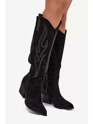 Dámské boty na podpatku BOTO JOVINA 38555 BLACK