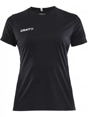 Dámské sportovní tričko s výstřihem do V CRAFT TW Squad Go Jersey Solid W ČERNÁ