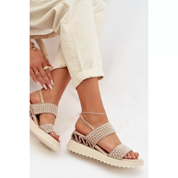  Dámské sandály D&A CR61-3067 BEIGE 