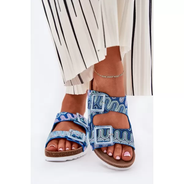  Dámské pantofle S.BARSKI RB51-006 BLUE 