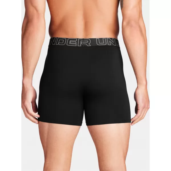  Pánské boxerky UNDER ARMOUR M PERF COTTON 6IN (3KS) 1383889-001 ČERNÁ 
