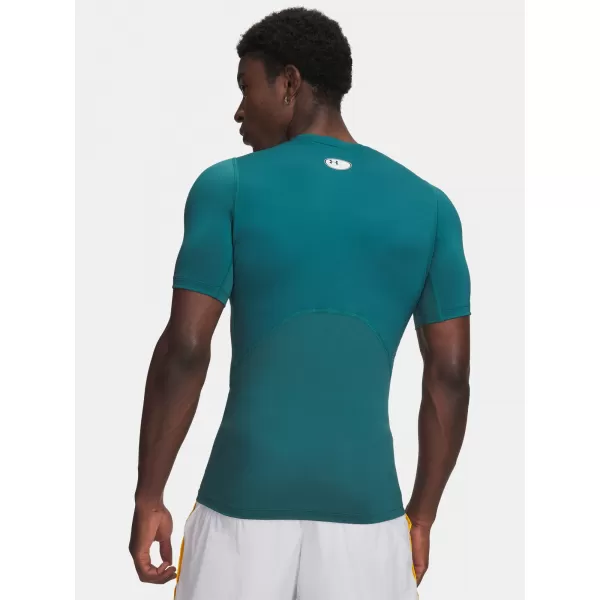 Pánské triko UNDER ARMOUR UA HG ARMOUR COMP SS ZELENÁ 