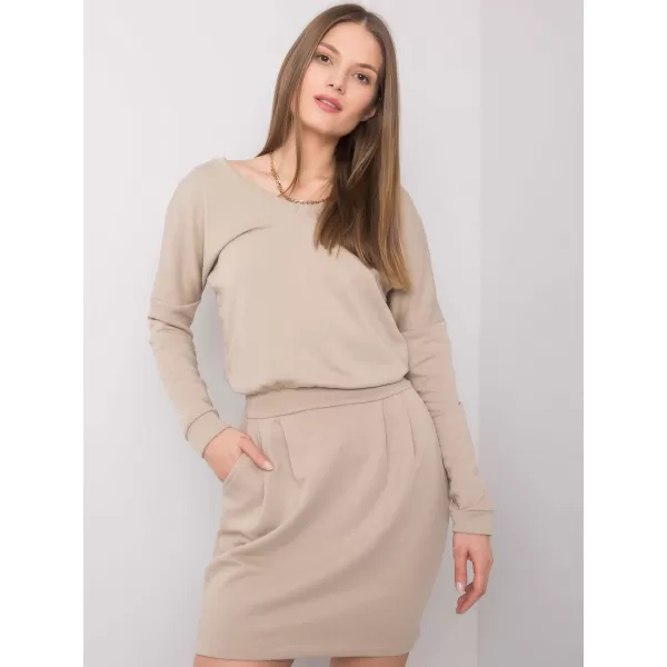  Dámské šaty RUE PARIS RV-SK-6037.18X BEIGE 