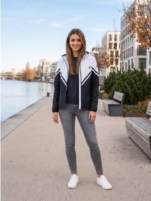 Dámská softshellová bunda premium ALTISPORT VOJ/ALW101JACK01 ČERNOBÍLÁ