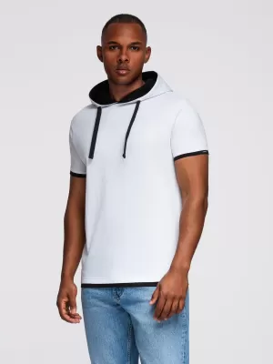 Pánské triko OMBRE OM-TSCT-0256 WHITE