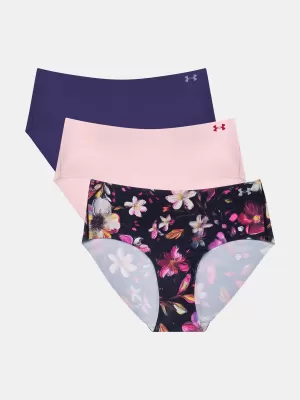 Dámské kalhotky UNDER ARMOUR UA PURE STRETCH NOSHOW HIPSTER-PRINT - 1383896-001 RŮŽOVÁ