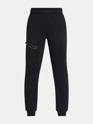 Chlapecké tepláky UNDER ARMOUR UA B UNSTOPPABLE FLC JOGGER 1386689-001 ČERNÁ