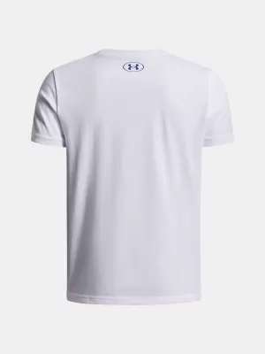 Chlapecké triko UNDER ARMOUR UA B BOXED SPORTS UPDATE SS 1388672-100 BÍLÁ