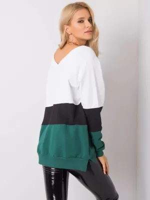Dámská mikina RUE PARIS RV-BL-5972.07 DARK GREEN