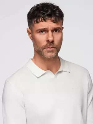 Pánský svetr OMBRE OM-POLS-0140 WHITE