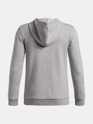 Chlapecká mikina UNDER ARMOUR UA RIVAL LW 1/4 ZIP HOODIE 6009316-011 ŠEDÁ