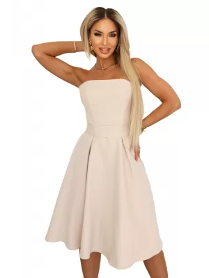 Dámské šaty NUMOCO 641-4 SVĚTLE BÉŽOVÁ