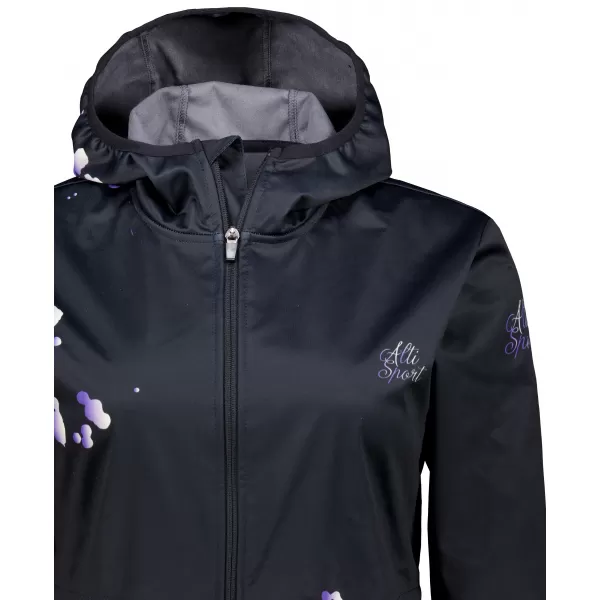  Dámská softshellová bunda premium ALTISPORT VOJ/ALW077JACK01 ČERNÁ/FIALOVÁ 