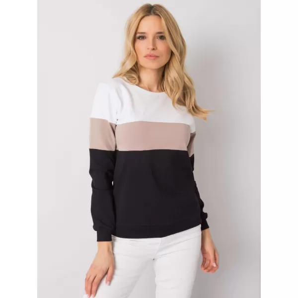  Dámská mikina RUE PARIS RV-BL-5787.15X BLACK AND BEIGE 