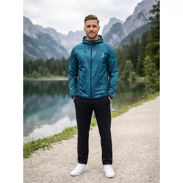  Pánská softshellová bunda premium ALTISPORT VOJ/ALM072JACK01 PETROLEJOVÁ 