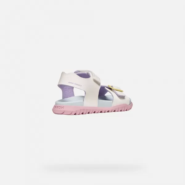  Dívčí sandály GEOX SANDAL FUSBETTO J35HQA000BCC0653 BÍLÁ 