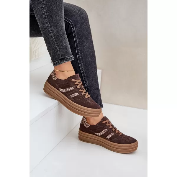  Dámské boty ZAZOO N1176 BROWN/BEIGE 