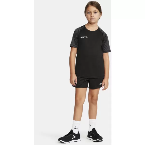  Dětské kontrastní sportovní tričko CRAFT TW Squad Go Contrast Jersey Jr ČERNÁ/ŽULOVÁ 