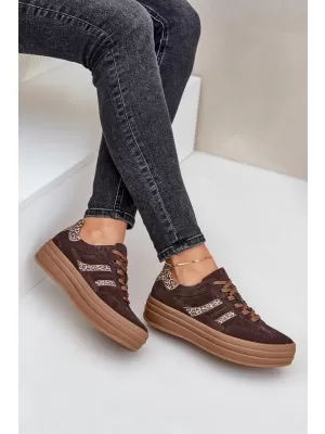 Dámské boty ZAZOO N1176 BROWN/BEIGE