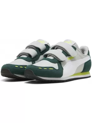 Dětské boty PUMA CABANA RACER SL 20 V PS 383730-19 LIGHT GRAY/WHITE/DARK MYRTLE