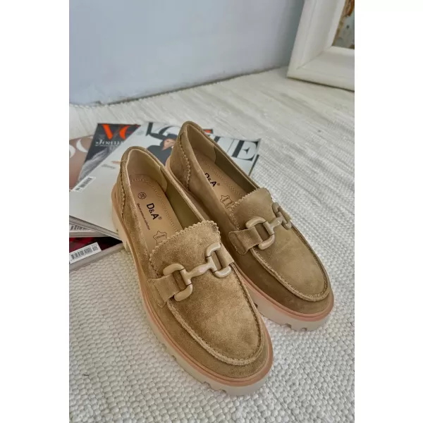  Dámské mokasíny D&A TW117 BROWN 