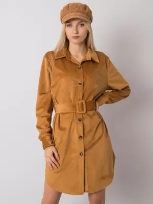 Dámské šaty ITALY MODA DHJ-SK-10333.12P CAMEL